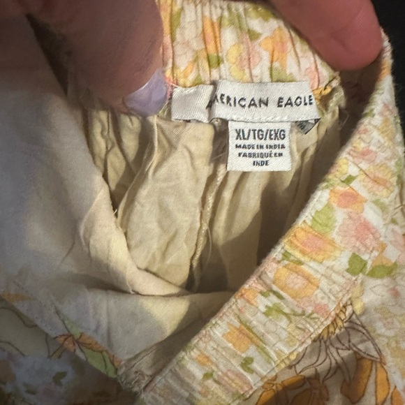 Aerie Yellow and Pink Tiered Maxi Skirt Resort Wear - Picture 2 of 3